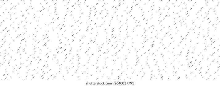 Seamless small scratches texture. Scattered little lines background. Black repeated tiny cuts pattern. Grunge random mottled grain overlay. Splashed sprinkles and specks repeating wallpaper. Vector