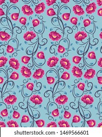 Seamless small textile floral pattern