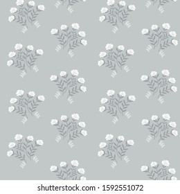 seamless small vector flower design pattern