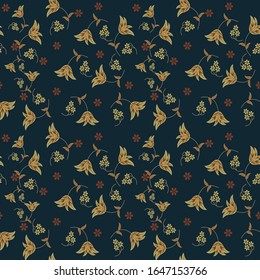 seamless small vector flower design pattern on background