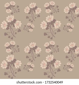 seamless small vector flower design pattern  on  background
