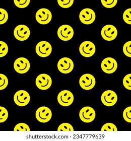 Seamless smiley face pattern, creative printing, fabric screen or background images of all kinds
vector work type