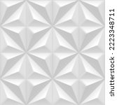 Seamless smooth realistic white 3d background. Abstract plaster geometric texture pattern.