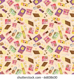  seamless snacks pattern