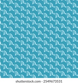 Seamless Snail Pattern Vector EPS