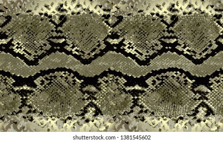 Seamless Snake skin gold pattern. Texture snake. Fashionable print. Fashion and stylish background