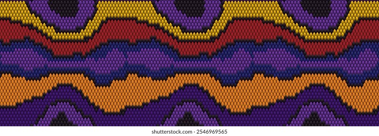 Seamless snake skin pattern in vibrant purple, gold and orange 2025