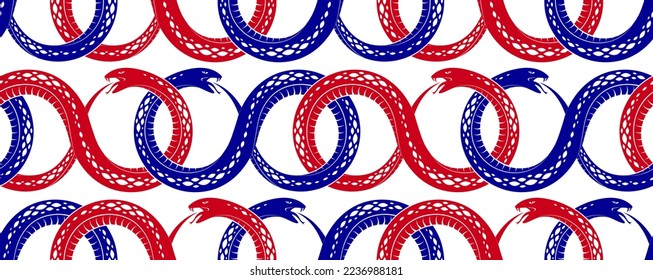 Seamless snakes pattern in