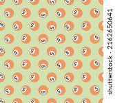Seamless snooker ball cartoon pattern