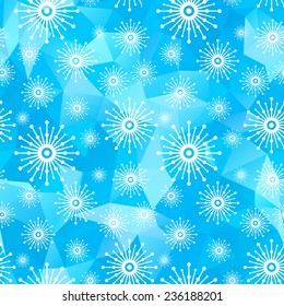 seamless snow blue background 