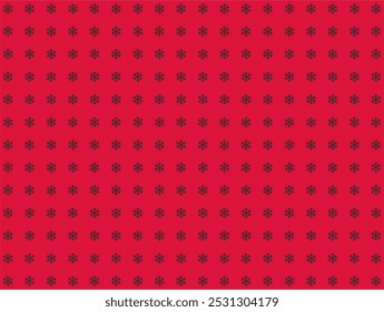 Seamless Snow Pattern For Christmas Design With Red Background