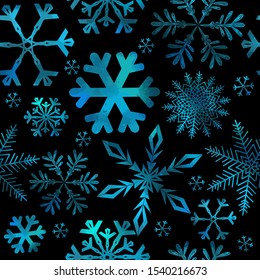 A seamless snowflake background. Vector illustration