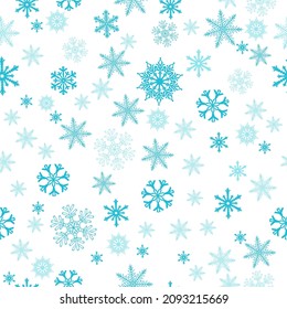 Seamless snowflake background. Vector illustration
