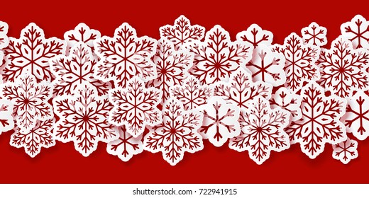 Seamless snowflake border for Your design