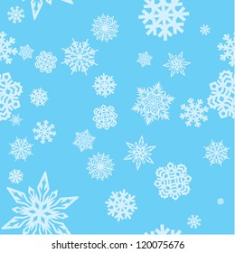 Seamless snowflake pattern