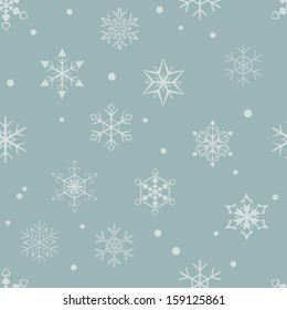 Seamless snowflake pattern 