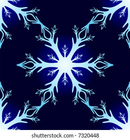 Seamless Snowflake Pattern