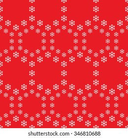 Seamless snowflake Pattern. Abstract Vector Background. Garlands of snowflakes. Seamless Christmas Pattern. New year red background. Geometric Pattern. Zigzag Pattern. Vector Regular Texture.