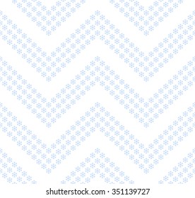 Seamless snowflake Pattern. Abstract Vector Background. Garlands of snowflakes. Seamless Christmas Pattern in blue. New year  background. Geometric Pattern. Zigzag Pattern. Vector Regular Texture