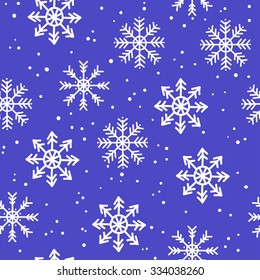  Seamless snowflake pattern background