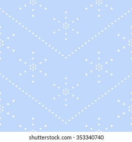 Seamless snowflake pattern. Seamless beads pattern. Abstract Vector Background. Garlands and snowflakes. Seamless Christmas Pattern. New year blue background. Geometric Pattern. Vector Regular Texture