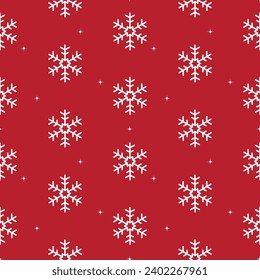 Seamless snowflake pattern for christmas, new year. Vector Illustration