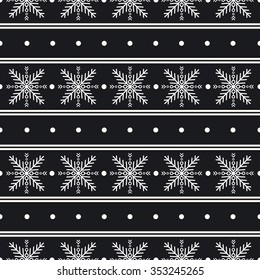 Seamless snowflake pattern; Christmas ornament