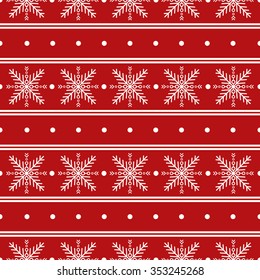 Seamless snowflake pattern; Christmas ornament