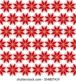 Seamless snowflake pattern; Christmas ornament