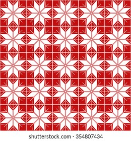 Seamless snowflake pattern; Christmas ornament