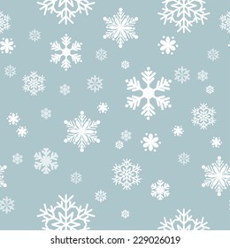 seamless snowflake pattern on a blue background