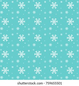 Seamless Snowflake Pattern On Blue Background Stock Vector (Royalty ...