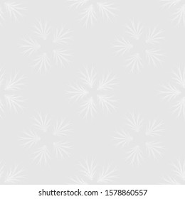 Seamless snowflake pattern on white and gray background