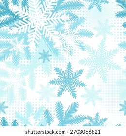 Padrão de floco de neve perfeito no fundo branco. Não é IA, ilustração vetorial