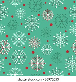 seamless snowflake pattern swatch with clipping mask