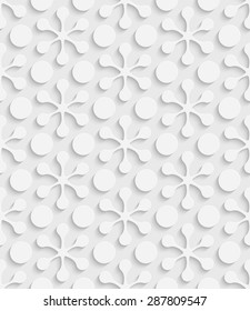 Seamless Snowflake Pattern. Vector Soft Background. Regular White Texture