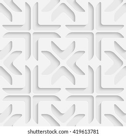 Seamless Snowflake Pattern. Vector Soft Background. Regular White Texture