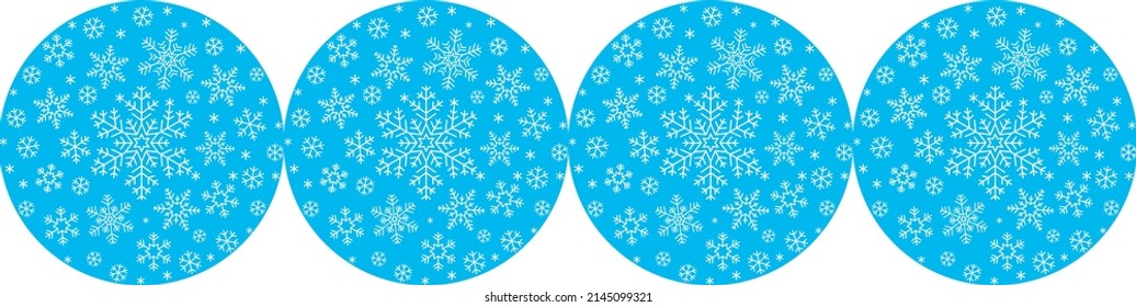 Nahtlos von Schneeflocken und Stern, Vektorgrafik-Hintergrund