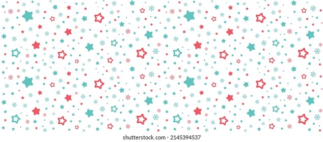Sensación sin foco de copo de nieve y estrella, fondo de ilustración vectorial