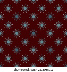 Seamless snowflake vector pattern. Traditional winter holiday design. 