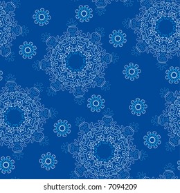 a seamless snowflake wallpaper. Select all the art and drop it into your swatches pallete to create the pattern in Adobe Illustrator.