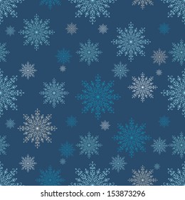 Seamless snowflakes background