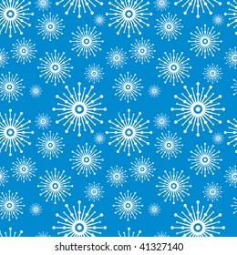 Seamless snowflakes background