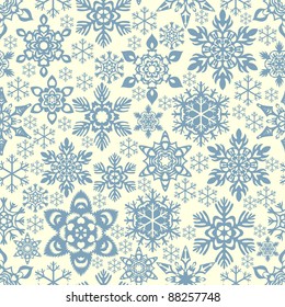 Seamless snowflakes background