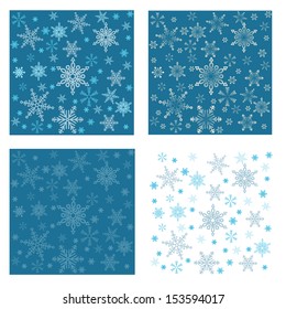Seamless  snowflakes background for christmas and winter design.