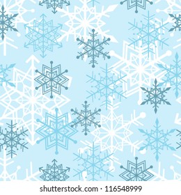 Seamless snowflakes background pattern. winter theme. Vector ill