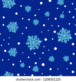Seamless snowflakes background vector artwork for texture design