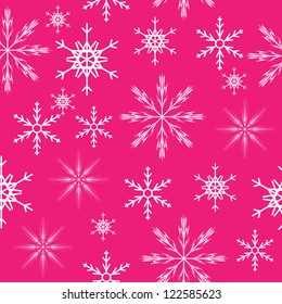seamless snowflakes background.  Vector illustration