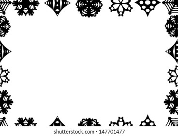 Seamless snowflakes background . Vector illustration.