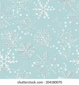 Seamless Snowflakes Background. Vector Illustration